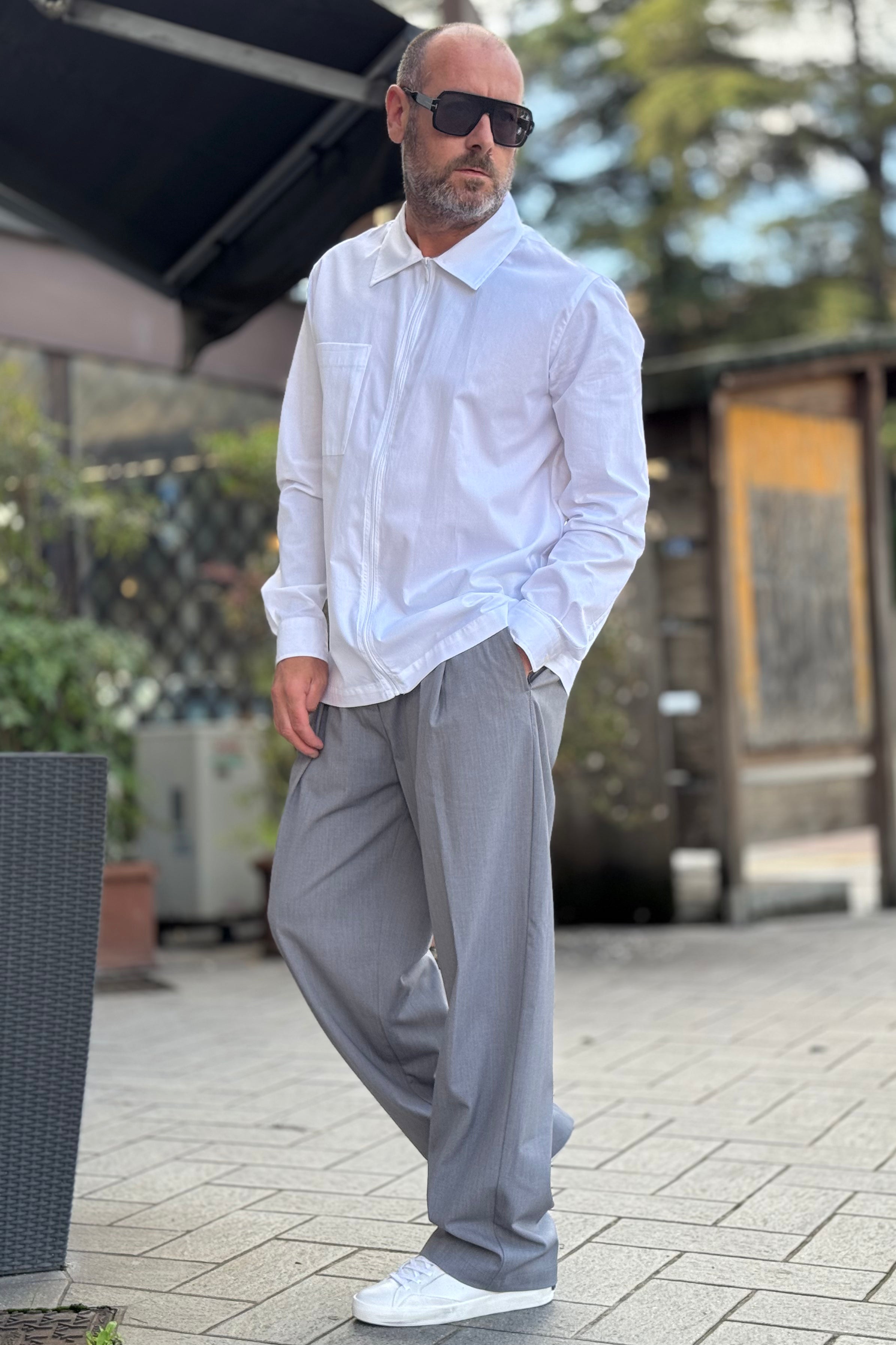 BICOLORE CAMICIA ZIP BOXIFIT