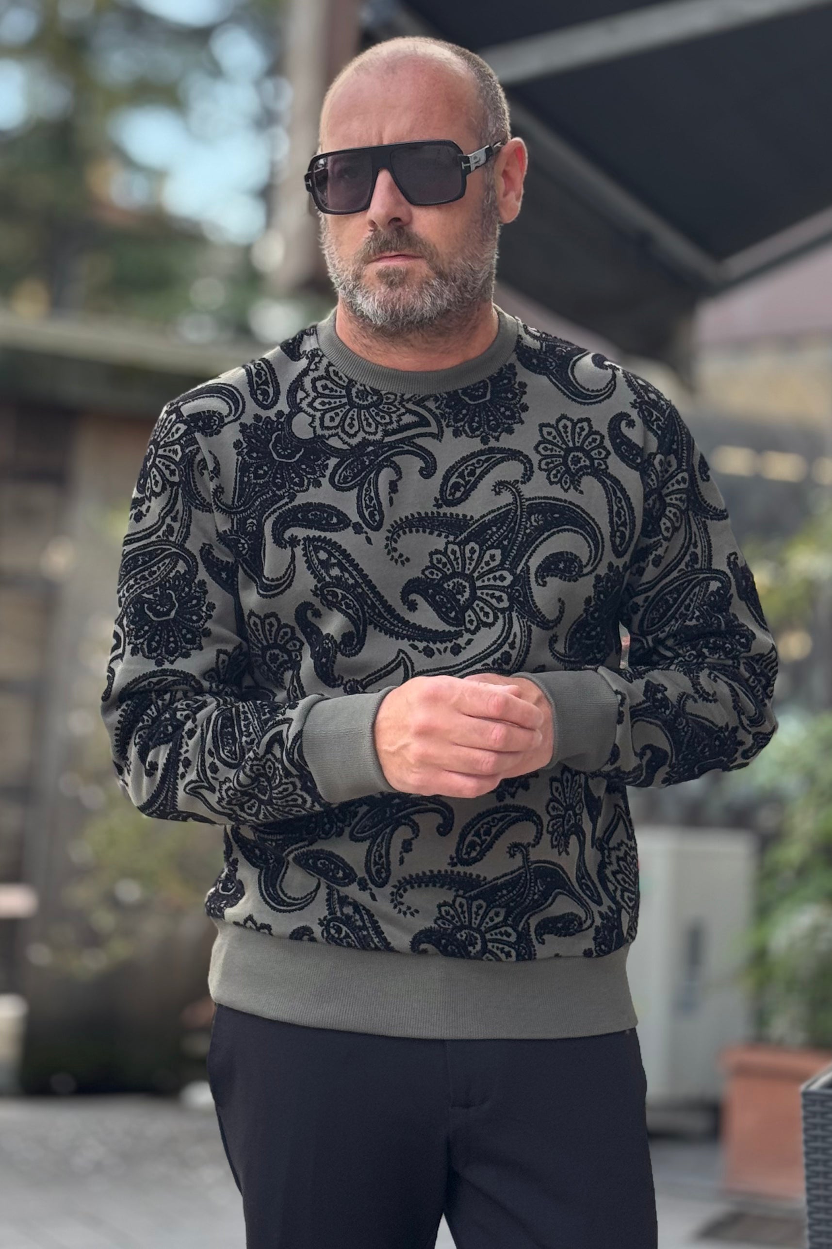 I MARSILI FELPA CON RICAMO DAMASCATO DISPONIBILE IN 2 COLORI