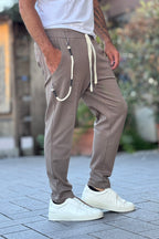 TELAMIRA PANTALACCIO CON COULISSE IN VITA - TORTORA