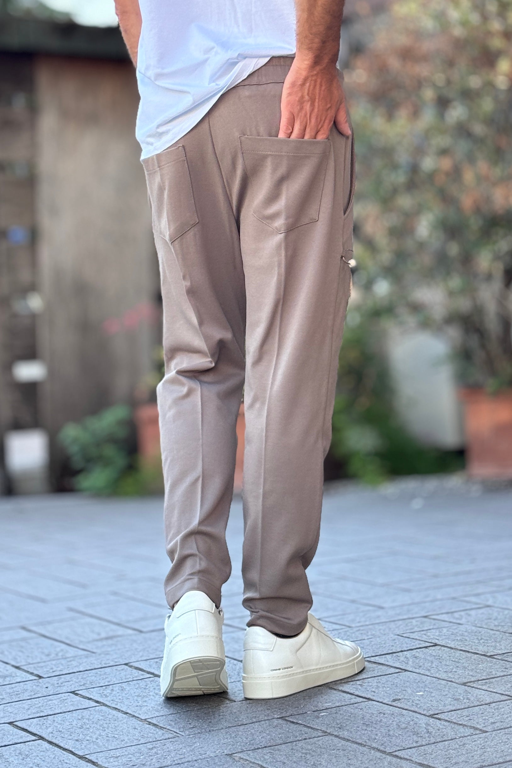 TELAMIRA PANTALACCIO CON COULISSE IN VITA - TORTORA