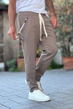 TELAMIRA PANTALACCIO CON COULISSE IN VITA - TORTORA