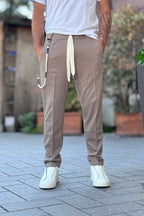 TELAMIRA PANTALACCIO CON COULISSE IN VITA - TORTORA