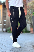 TELAMIRA PANTALACCIO CON COULISSE IN VITA - NERO