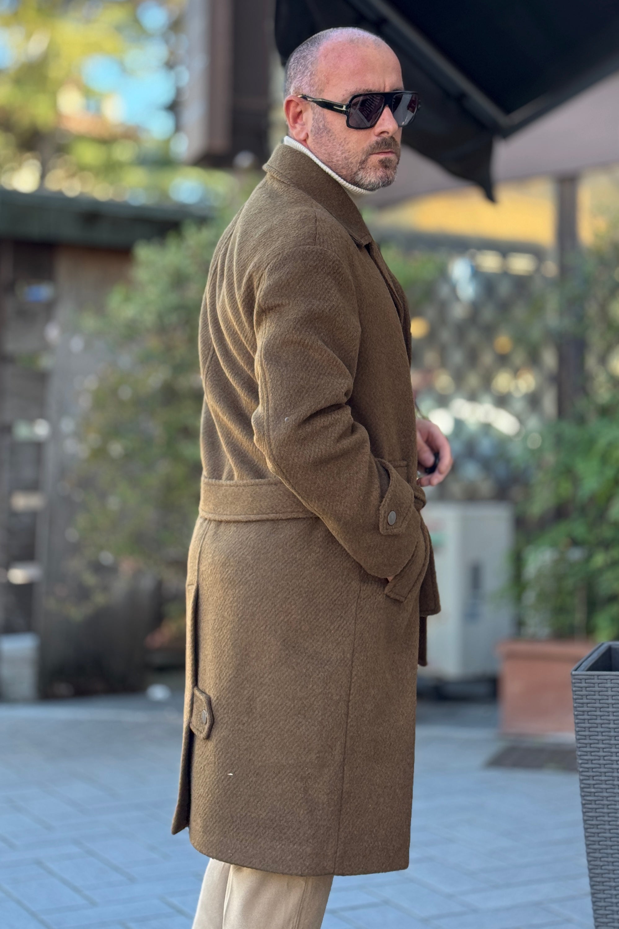 DANIELE ALESSANDRINI CAPPOTTO OVER CON CINTURA E MARTINGALA