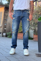 TELAMIRA JEANS CON ABRASIONI E ROTTURE