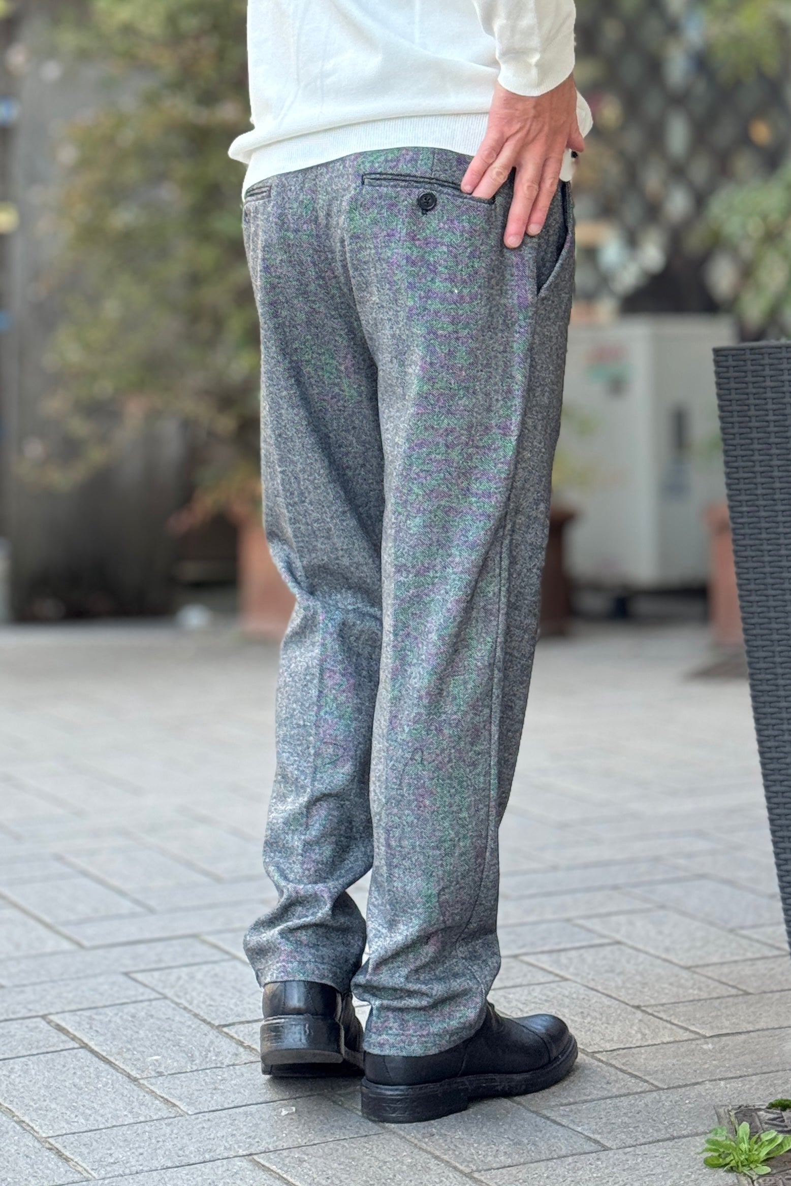 TELAMIRA PANTALONE CON PINCES SPIGATO DISPONIBILE IN 2 COLORI