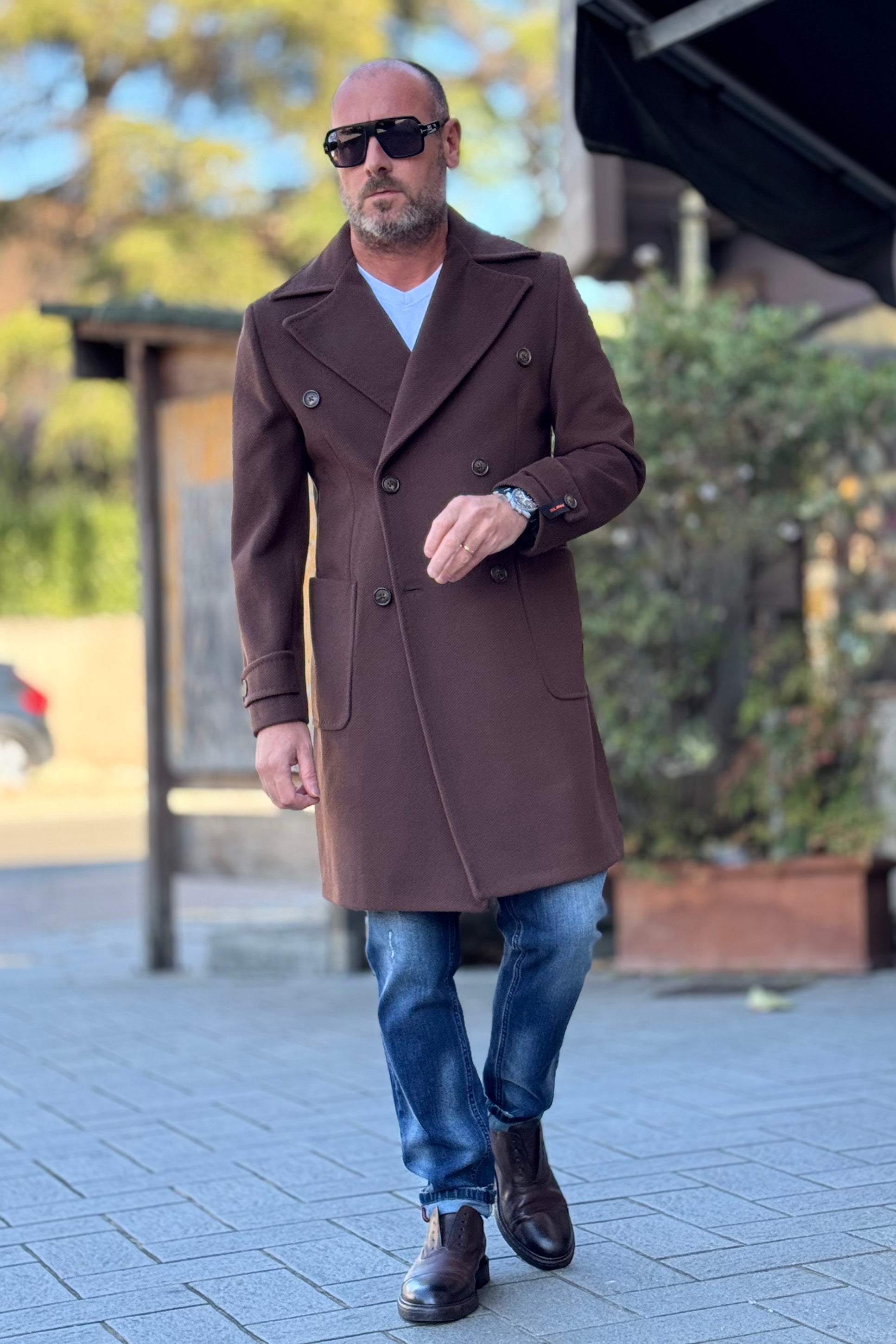 TELAMIRA CAPPOTTO IN PANNO DOPPIO PETTO DISPONIBILE IN 2 COLORI