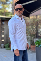 DANIELE ALESSANDRINI CAMICIA SLIM COLLO FRANCIA - BIANCA