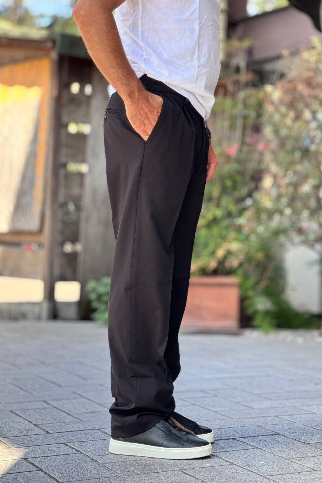 DANIELE ALESSANDRINI PANTALONE LOOSE FIT - NERO
