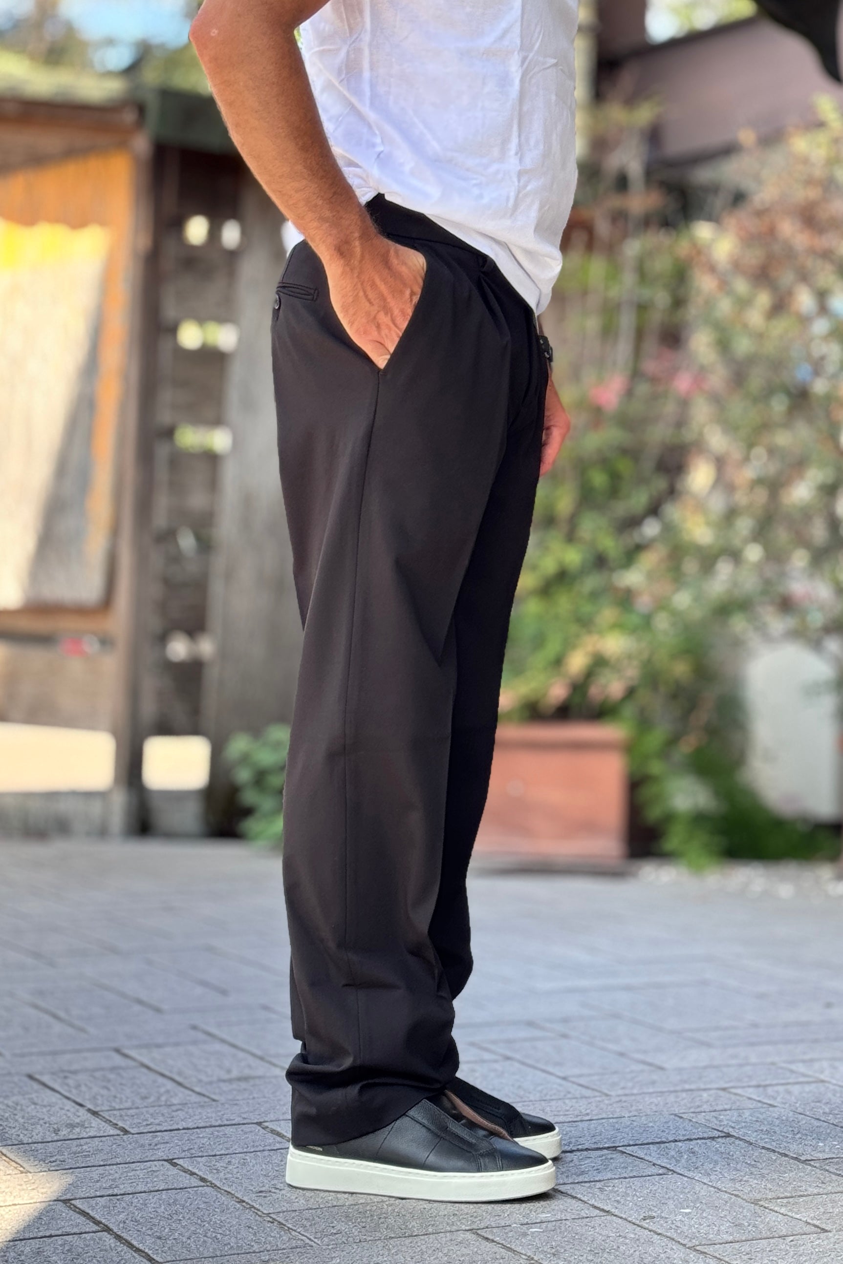 DANIELE ALESSANDRINI PANTALONE LOOSE FIT - NERO