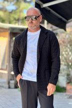 DANIELE ALESSANDRINI GIACCA IN MAGLIA - NERO