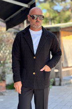 DANIELE ALESSANDRINI GIACCA IN MAGLIA - NERO