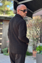 DANIELE ALESSANDRINI GIACCA IN MAGLIA - NERO