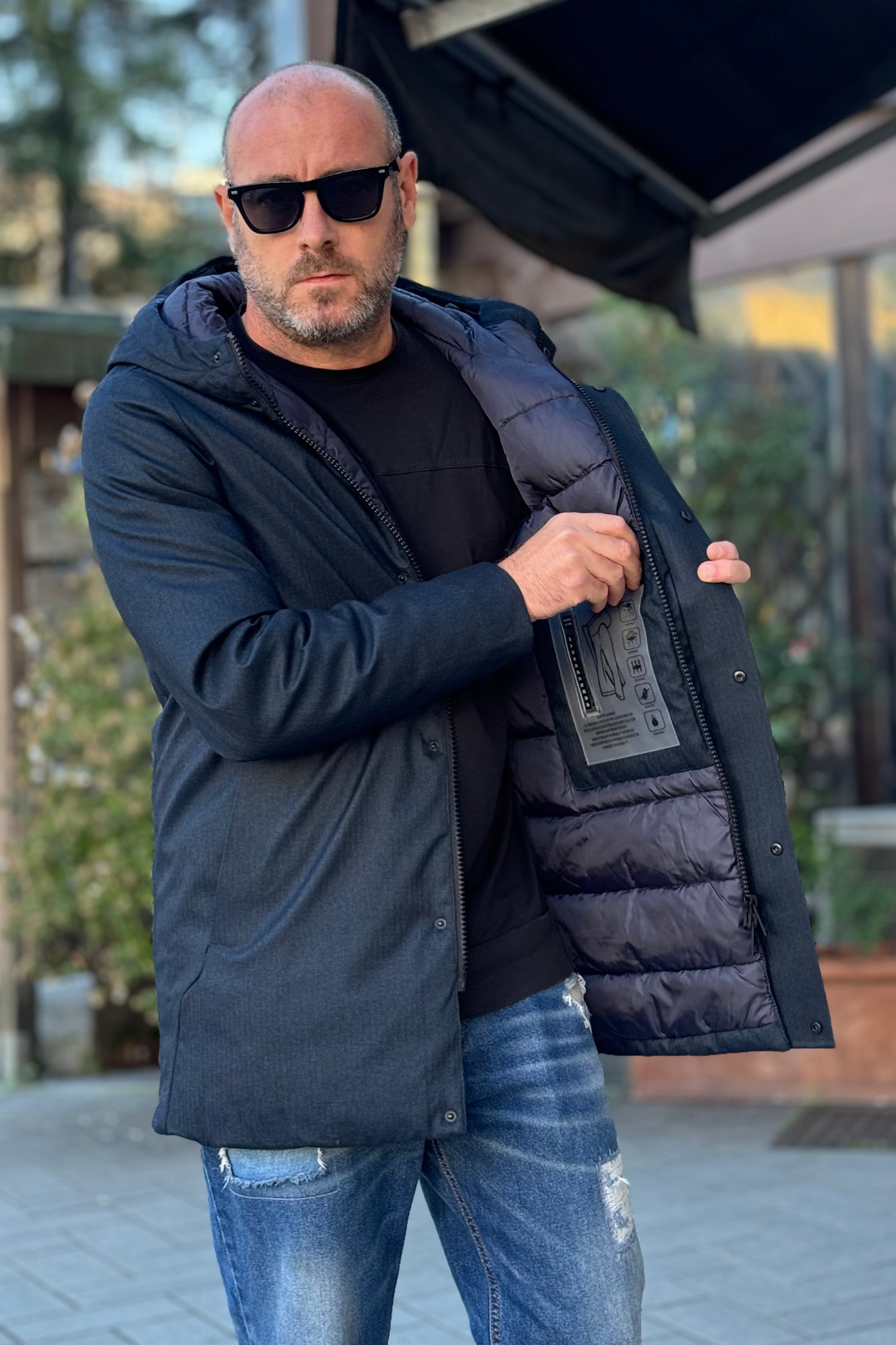 Telamira GT047 Dark Blue Hooded 3/4 Jacket