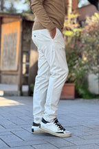 TELAMIRA PANTALONE CHINO - BIANCO