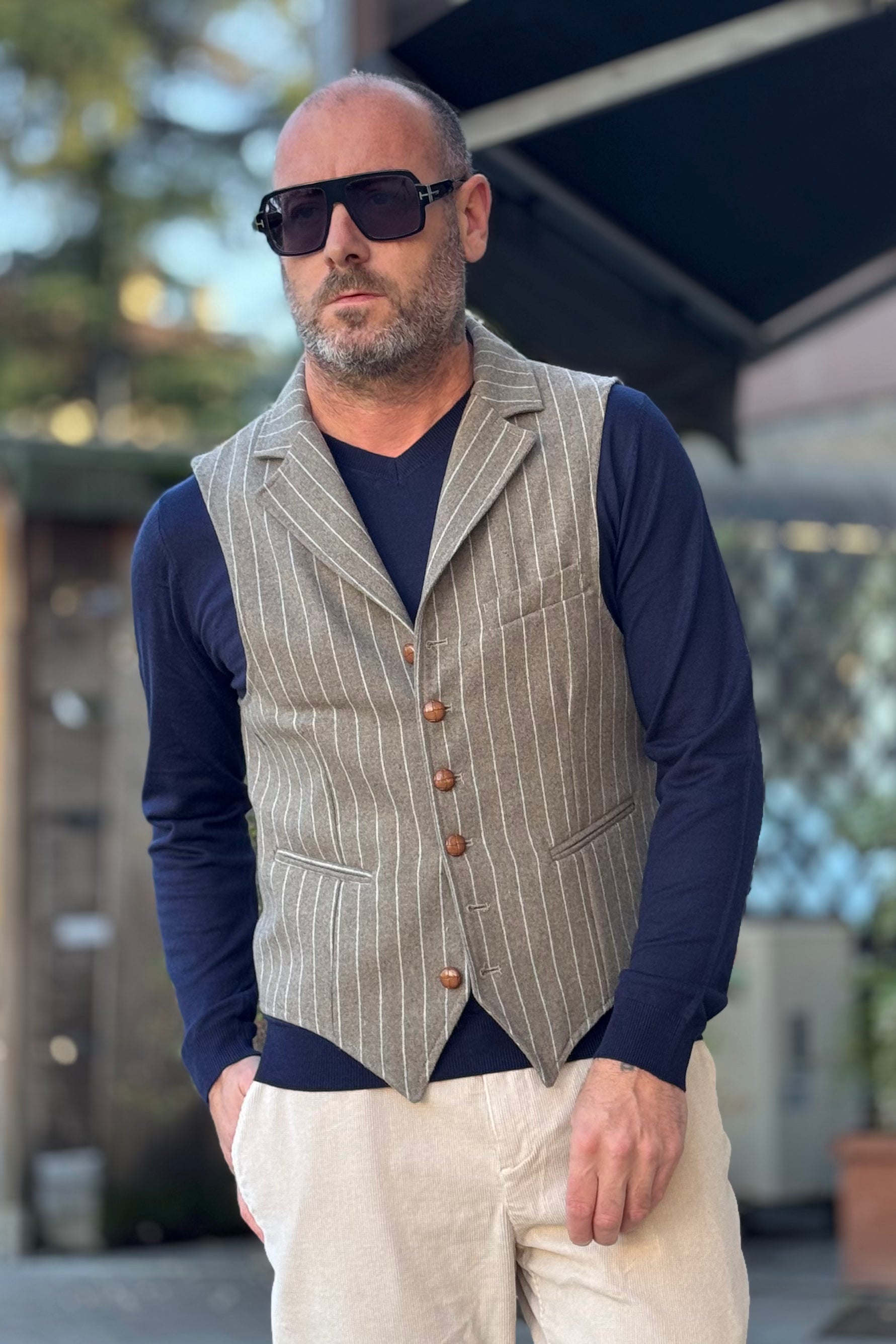 TELAMIRA GILET GESSATO CON REVER MODELLO GIACCA DISPONIBILE IN 2 COLORI