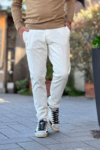 TELAMIRA PANTALONE CHINO - BIANCO