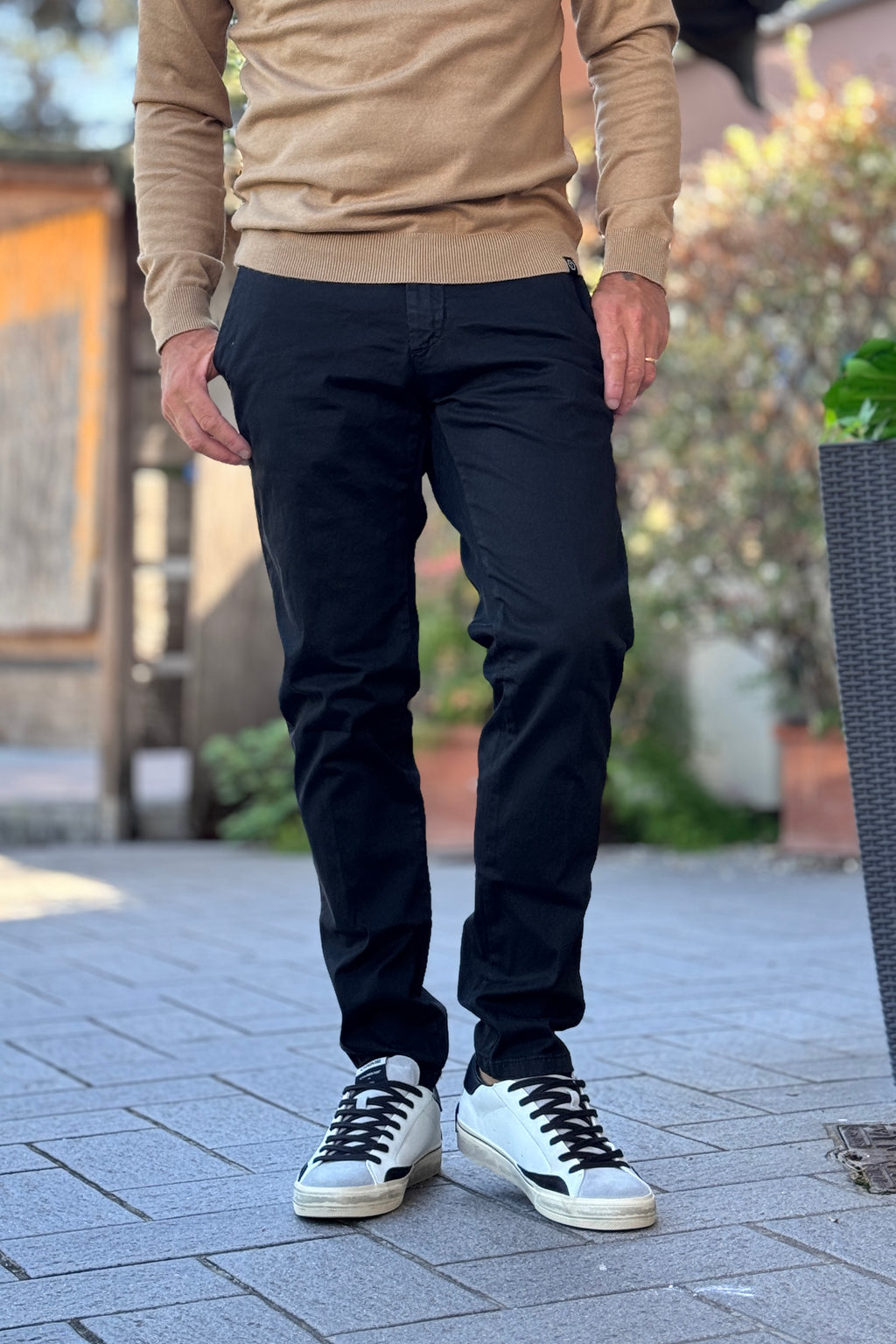 TELAMIRA PANTALONE CHINO - NERO