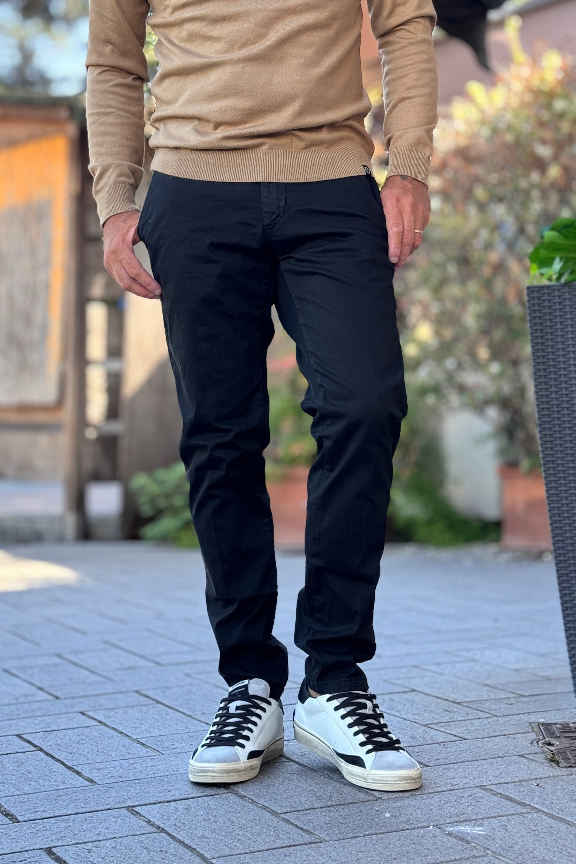 TELAMIRA PANTALONE CHINO - NERO