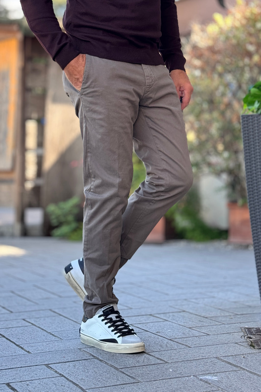 TELAMIRA PANTALONE CHINO - FANGO
