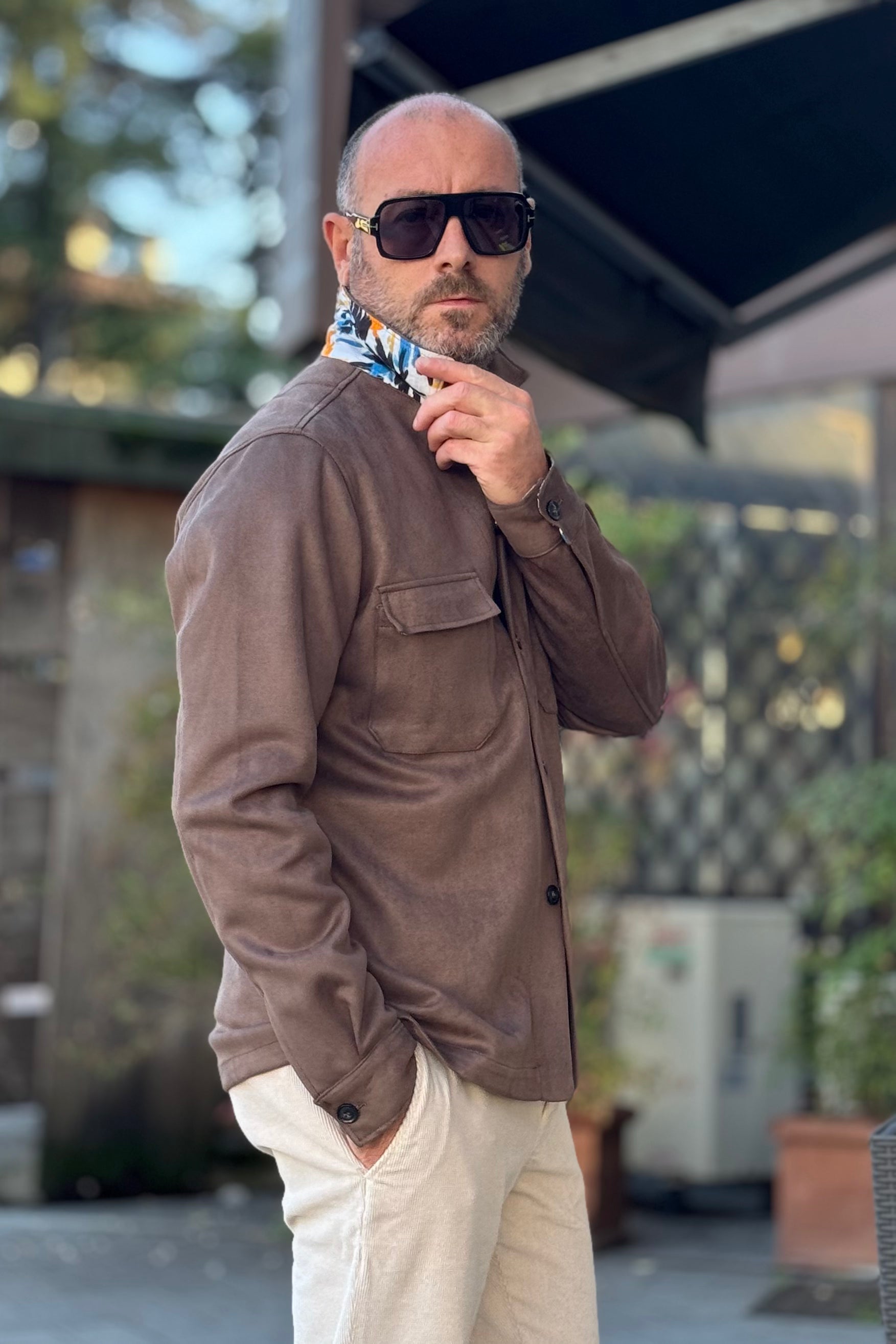 ALESSANDRO LAMURA CAMICIA OVERFIT IN ALCANTARA