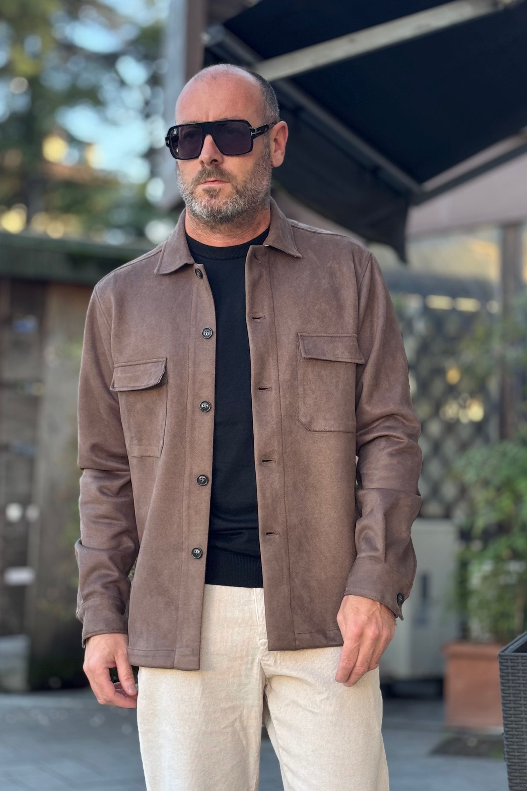 ALESSANDRO LAMURA CAMICIA OVERFIT IN ALCANTARA