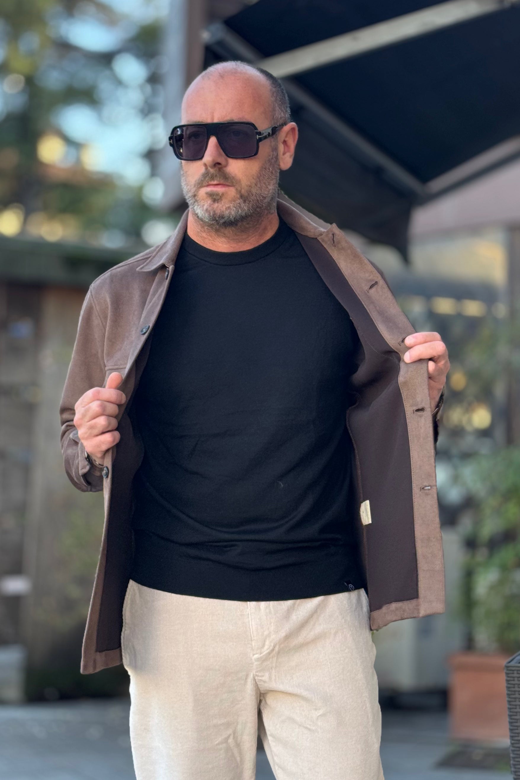 ALESSANDRO LAMURA CAMICIA OVERFIT IN ALCANTARA