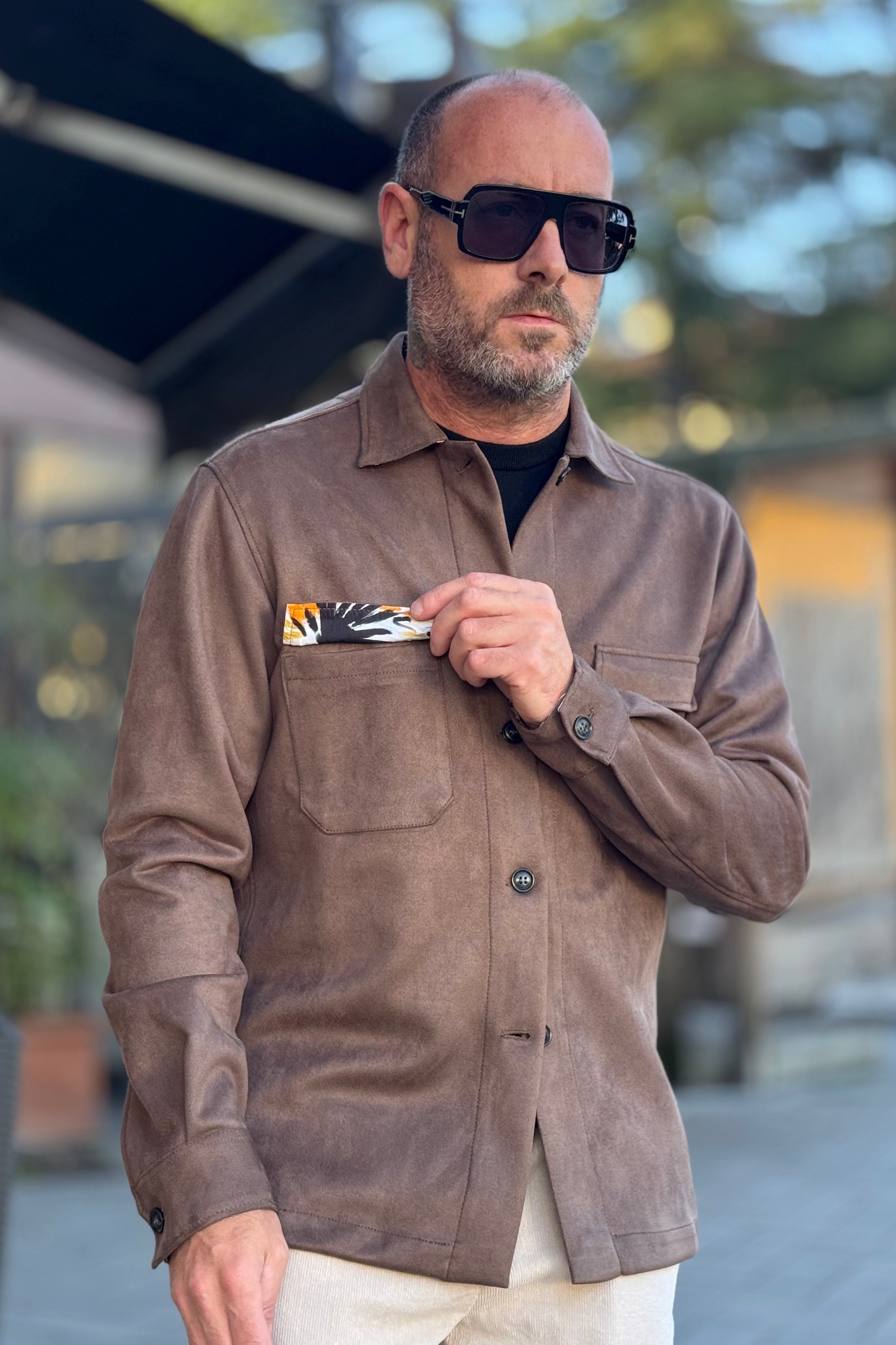 ALESSANDRO LAMURA CAMICIA OVERFIT IN ALCANTARA