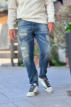 TELAMIRA JEANS CROPPED CON ROTTURE