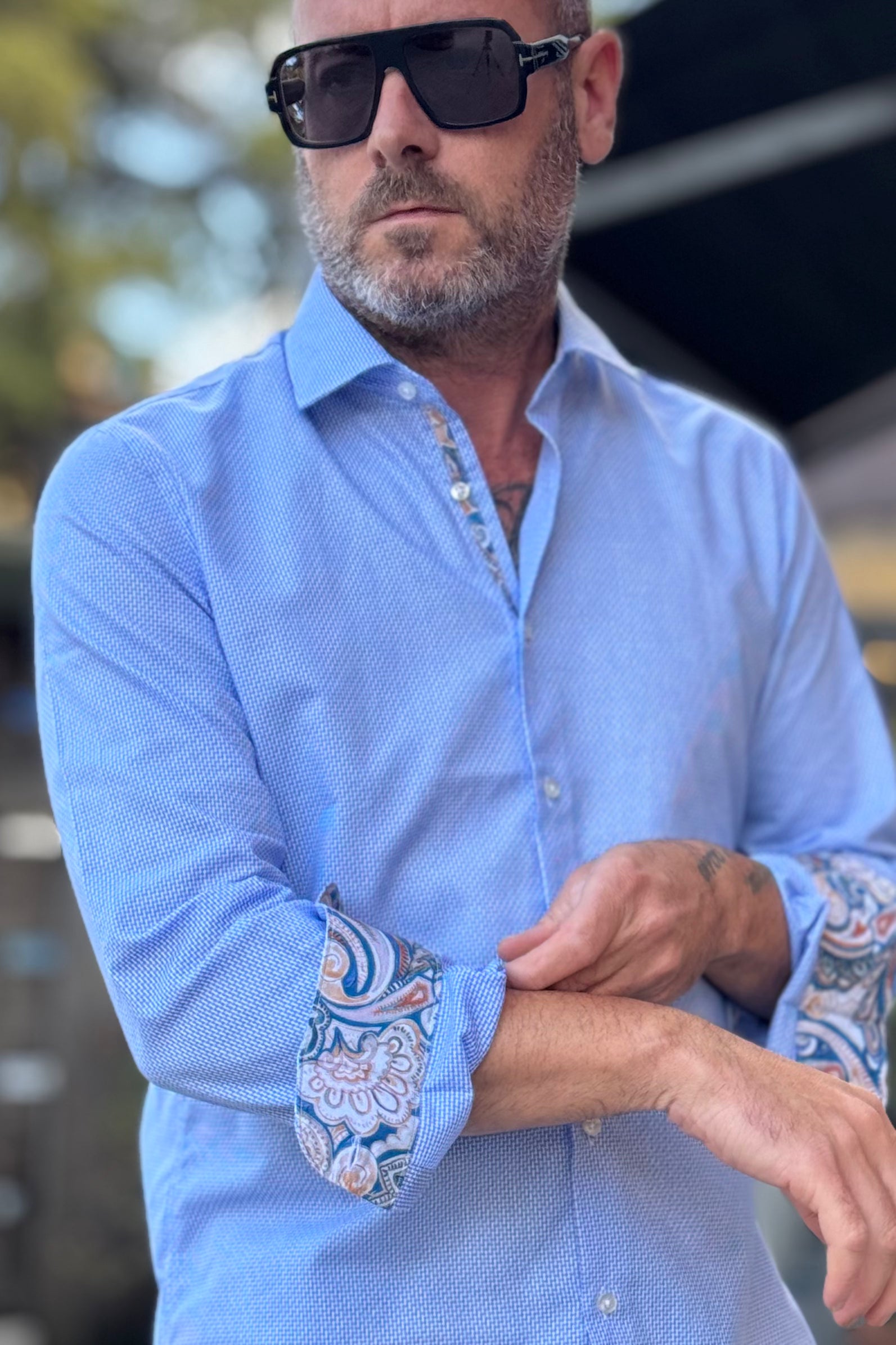 ALESSANDRO LAMURA CAMICIA IN MICRO FANTASIA