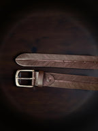 OFFICINE DEL CUOIO CINTURA IN PELLE MOTIVO LISCA DISPONIBILE IN 2 COLORI