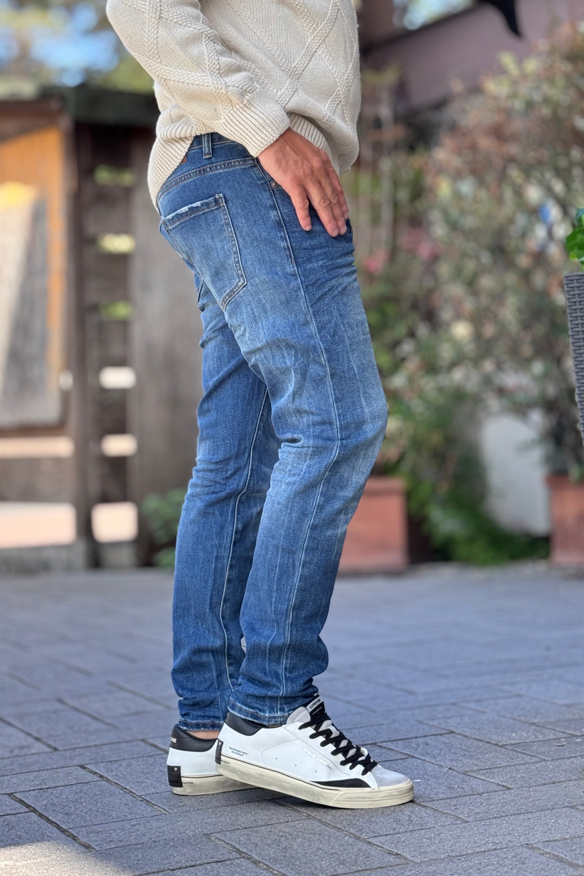 TELAMIRA JEANS SLIM LAVAGGIO MEDIO