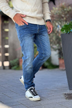 TELAMIRA JEANS SLIM LAVAGGIO MEDIO
