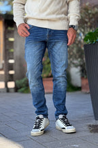 TELAMIRA JEANS SLIM LAVAGGIO MEDIO