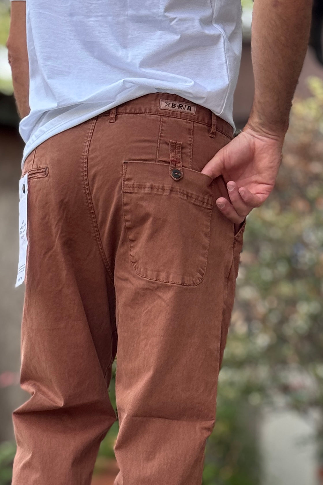 BERNA PANTALONE CROPPED - RUGGINE