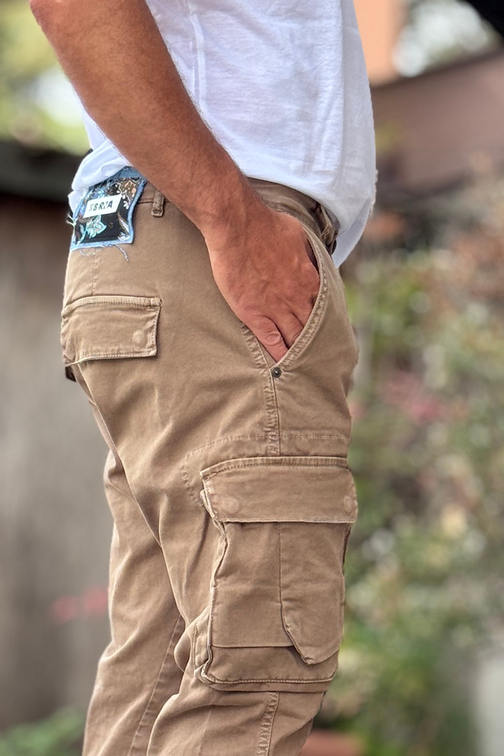 BERNA PANTALONE CARGO - BEIGE