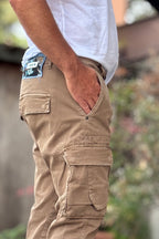 BERNA PANTALONE CARGO - BEIGE