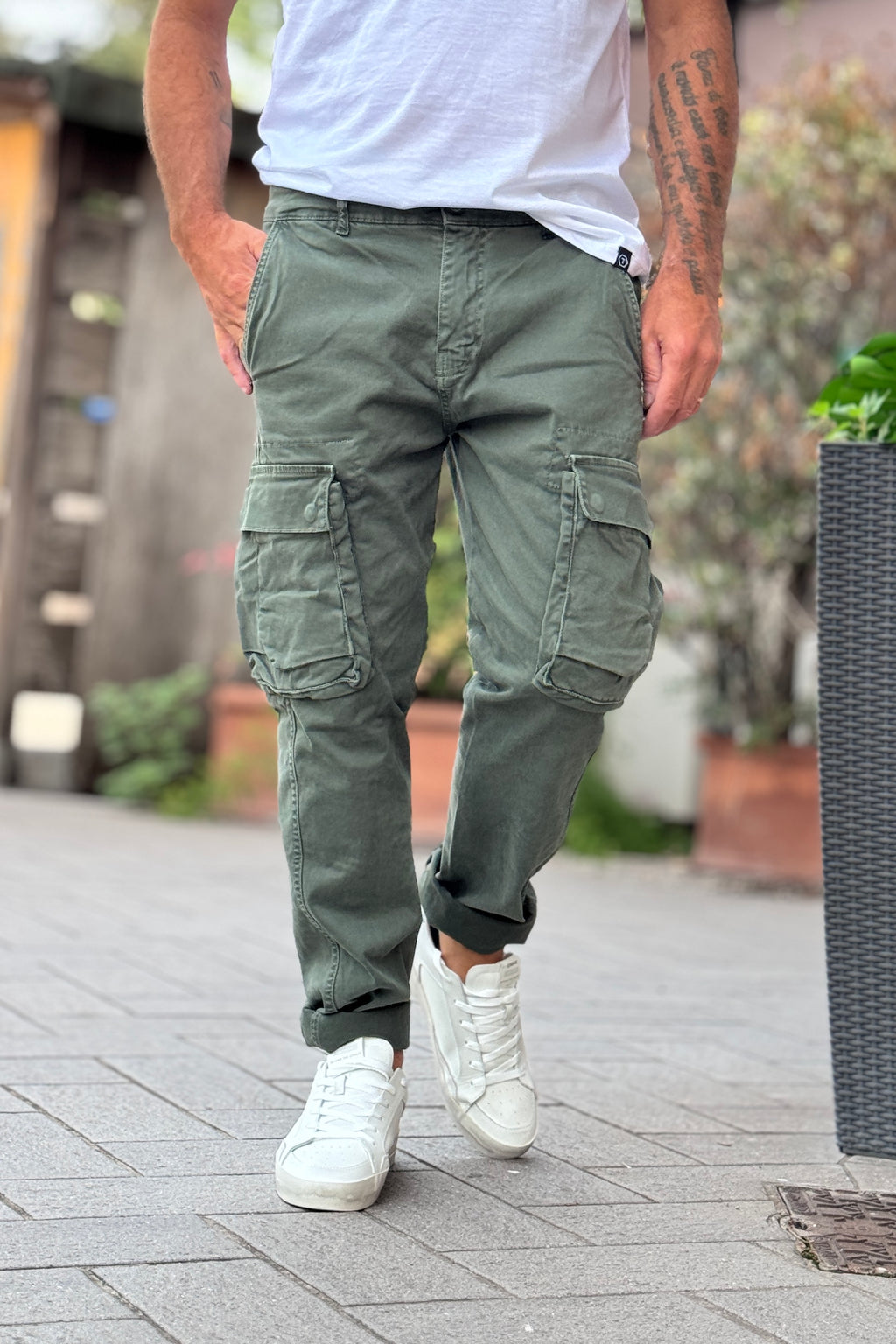 BERNA PANTALONE CARGO - VERDE