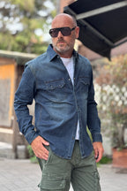 BERNA CAMICIA DENIM - BLU