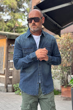 BERNA CAMICIA DENIM - BLU