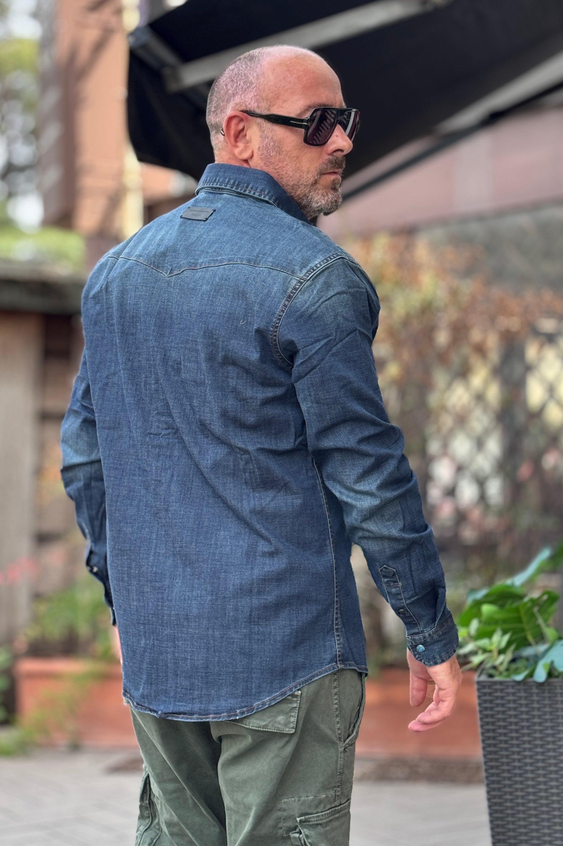BERNA CAMICIA DENIM - BLU