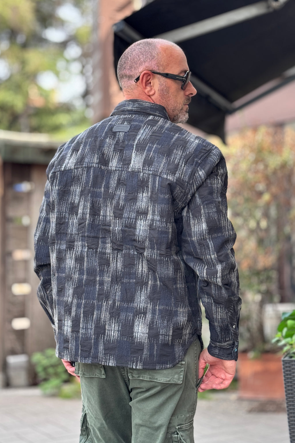 BERNA CAMICIA QUADRO - BLU NOTTE