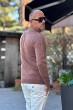TELAMIRA POLO IN LANA FINE - CACAO