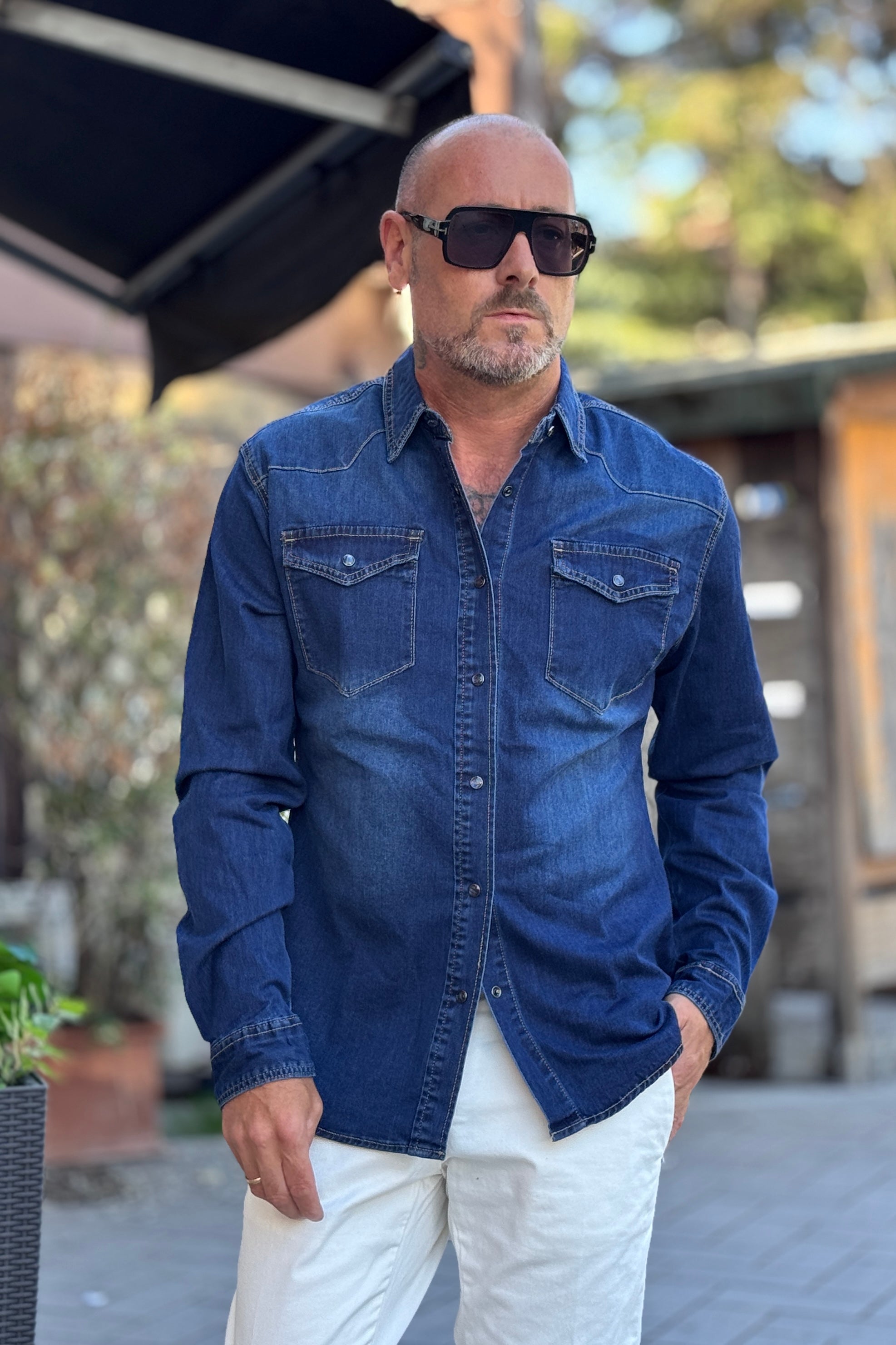 TELAMIRA CAMICIA DENIM - BLU
