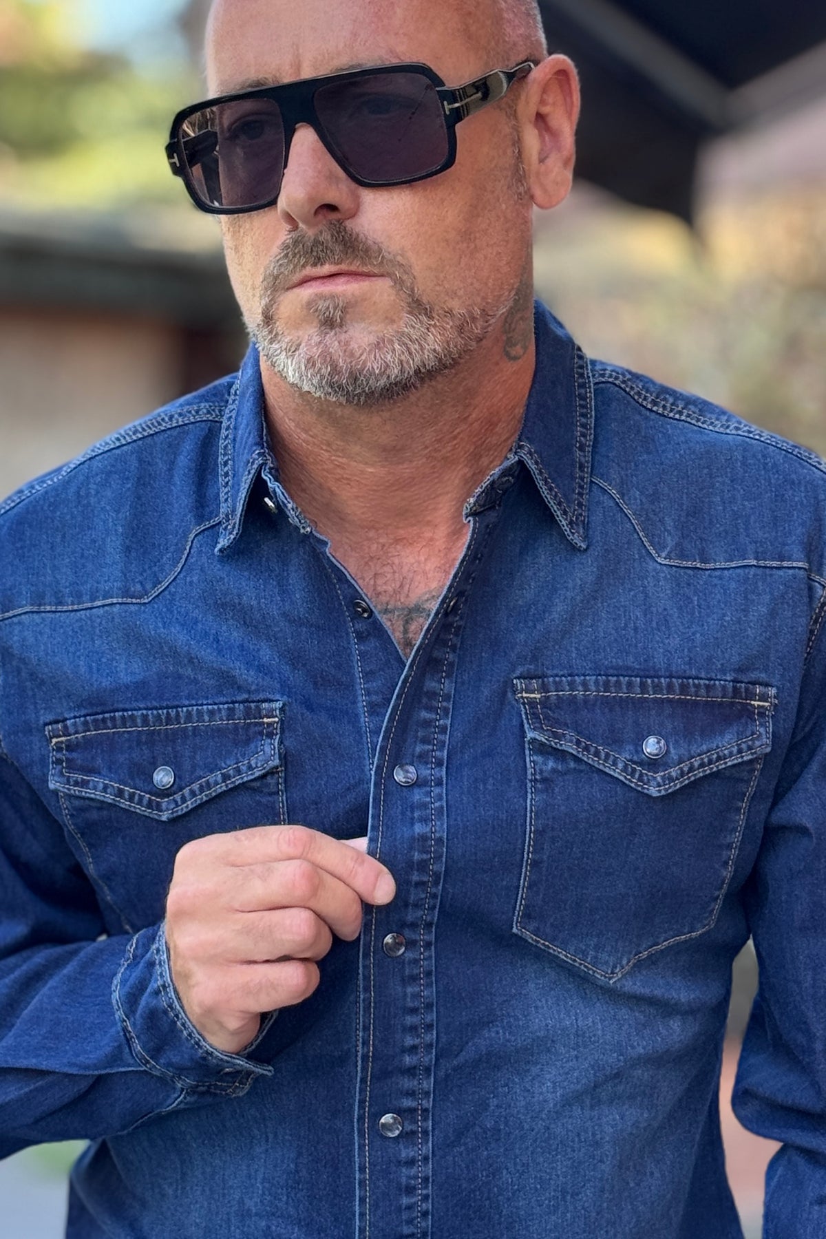 TELAMIRA CAMICIA DENIM - BLU