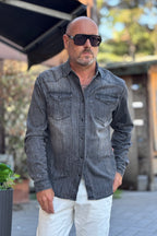 TELAMIRA CAMICIA DENIM - GRIGIO