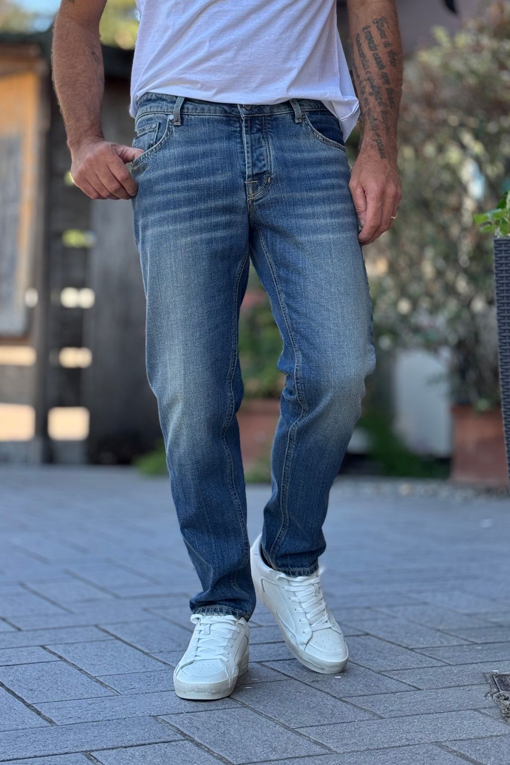 DANIELE ALESSANDRINI DENIM REGULAR FIT