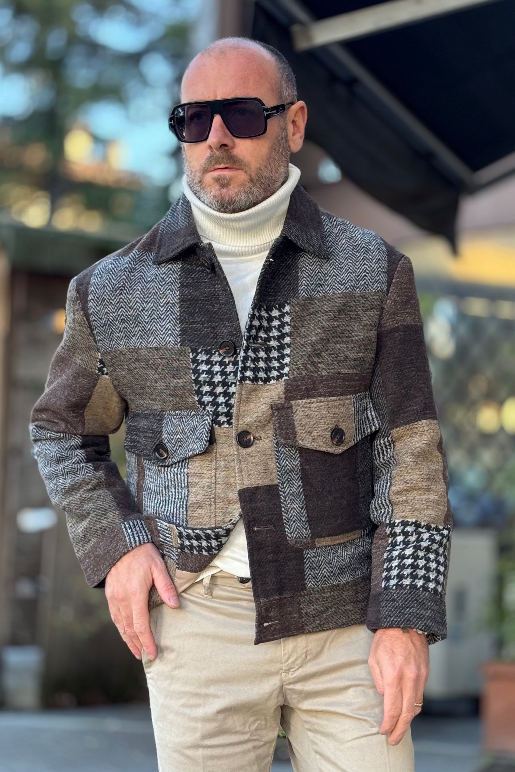 TELAMIRA CAPPOTTINO IN PANNO FANTASIA