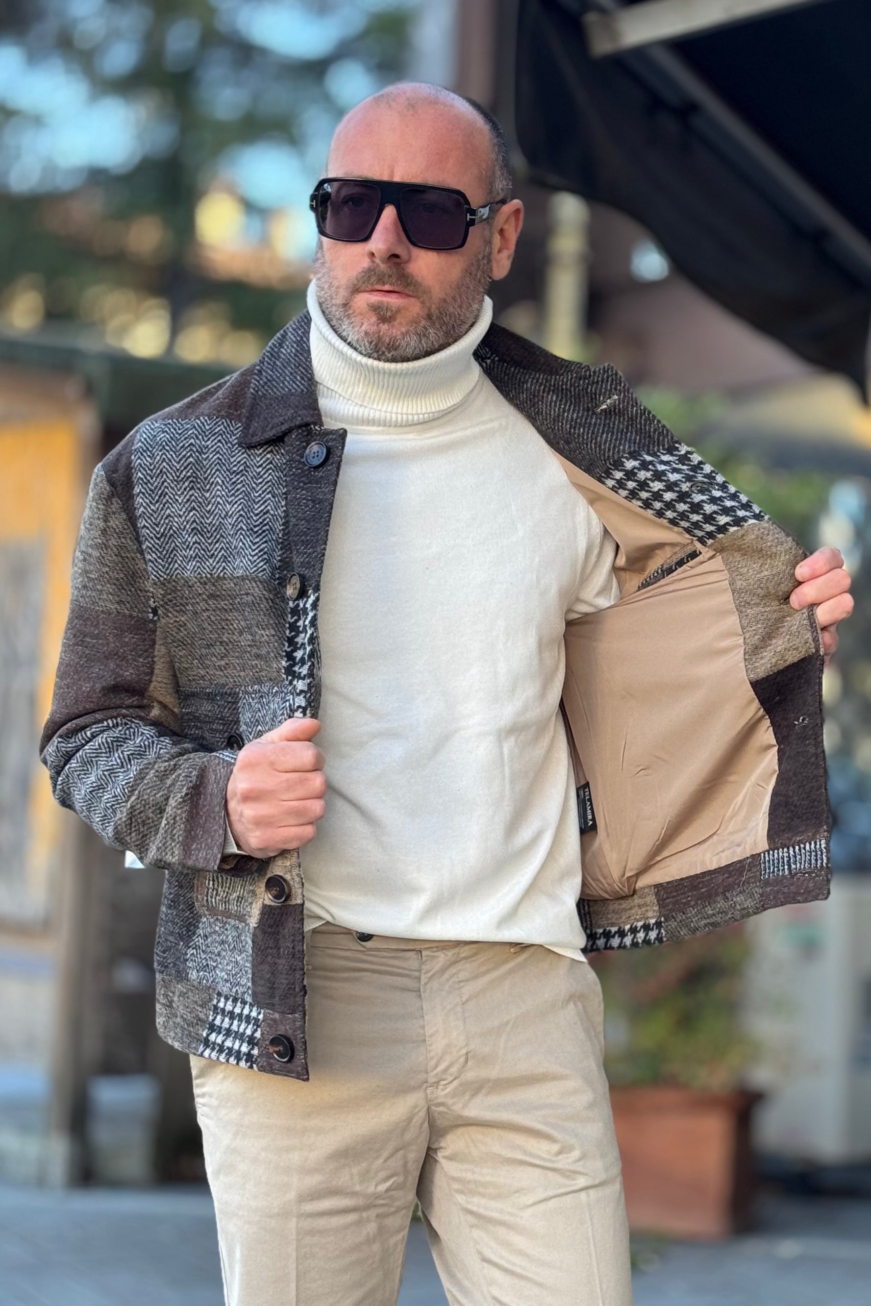 TELAMIRA CAPPOTTINO IN PANNO FANTASIA