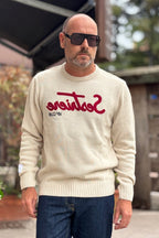 SUPERCULTURE MAGLIA GIROCOLLO - CREMA